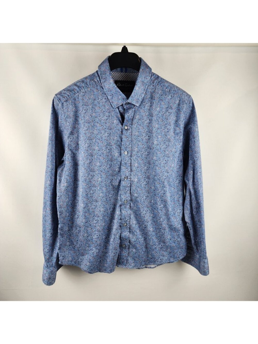 Robert Graham Shirt Men 2XL Modern Americana Tailored Fit L/S Blue Multi Button